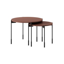Stolik kawowy Sonatia 45 cm okrągły na metalowych nogach - burgund Stolik kawowy Sonatia 45 cm okrągły na metalowych nogach - burgund