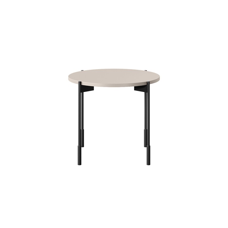 Stolik kawowy Sonatia 45 cm okrągły na metalowych nogach - kaszmir Stolik kawowy Sonatia 45 cm okrągły na metalowych nogach - kaszmir