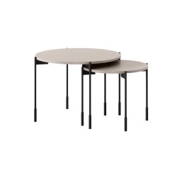 Stolik kawowy Sonatia 45 cm okrągły na metalowych nogach - kaszmir Stolik kawowy Sonatia 45 cm okrągły na metalowych nogach - kaszmir