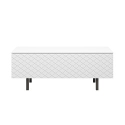 Stolik kawowy Scalia II 120 2K ze schowkiem - biały mat / czarne nogi - Limitowana oferta Stolik kawowy Scalia II 120 2K ze schowkiem - biały mat / czarne nogi - Limitowana oferta