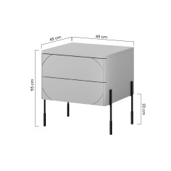 Szafka nocna Sonatia - nowoczesny design w kaszmirze Szafka nocna Sonatia - nowoczesny design w kaszmirze