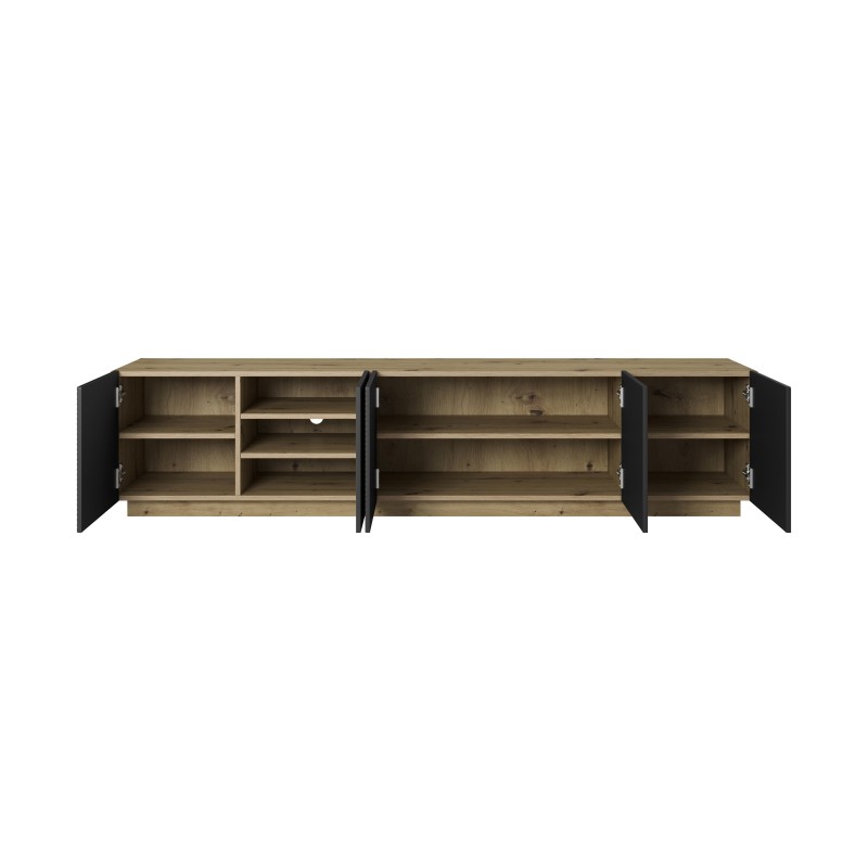 Szafka RTV Asha 200 cm - elegancki design i funkcjonalność Szafka RTV Asha 200 cm - elegancki design i funkcjonalność
