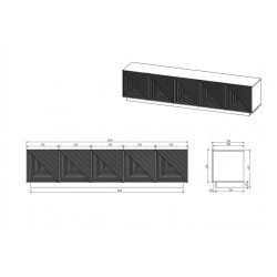 Szafka RTV Asha 200 cm - elegancki design i funkcjonalność Szafka RTV Asha 200 cm - elegancki design i funkcjonalność
