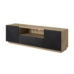 Szafka RTV Asha 167 cm - czarny mat, artisan