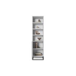 Regał Asha na metalowych nogach 50 cm - biały połysk Regał Asha na metalowych nogach 50 cm - biały połysk