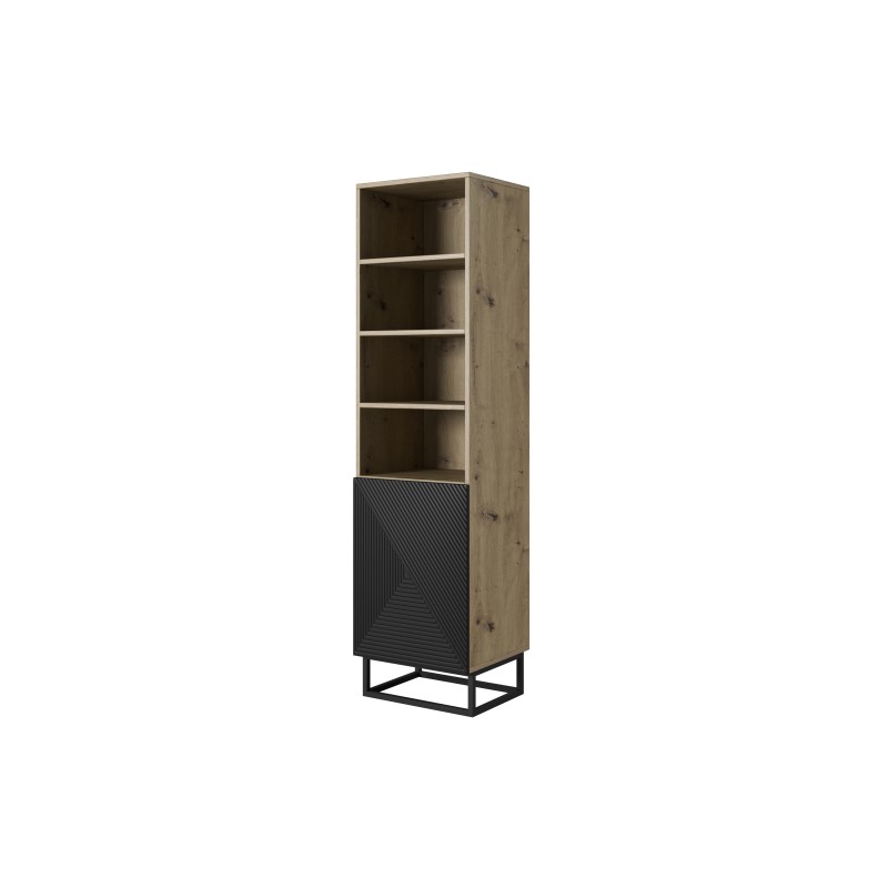 Regał Asha 50 cm - nowoczesny design w czarnym macie