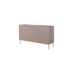 Komoda Nicole 150 cm - antyczny róż z złotymi nogami