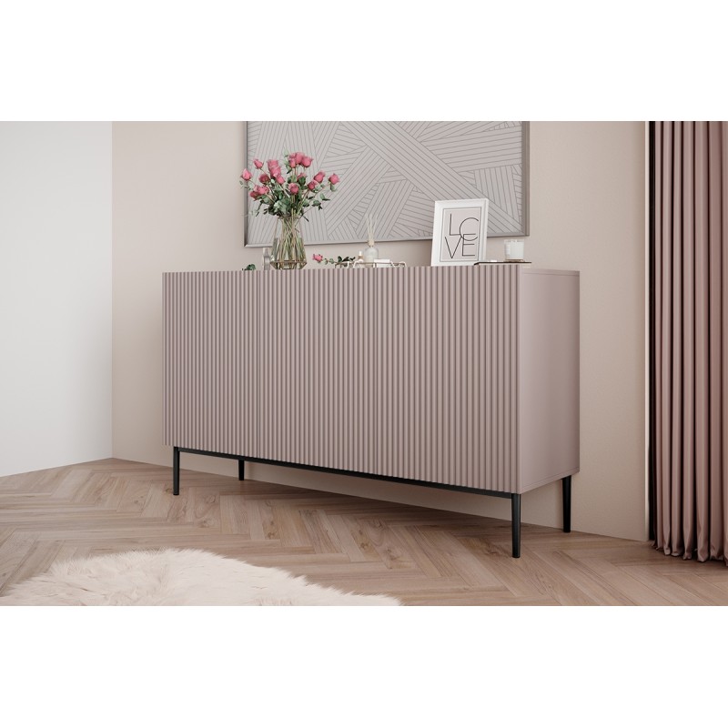 Komoda Nicole 150 cm - Antyczny róż, czarne nóżki Komoda Nicole 150 cm - Antyczny róż, czarne nóżki