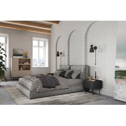 Szafka nocna Desin z szufladą 45 cm - czarny mat / dąb nagano Szafka nocna Desin z szufladą 45 cm - czarny mat / dąb nagano