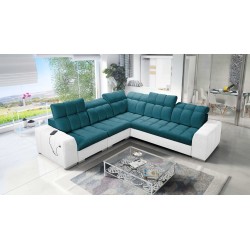Prisma III corner sofa with sleeping function and USB port – comfort and style in one piece of furniture Prisma III corner sofa with sleeping function and USB port – comfort and style in one piece of furniture