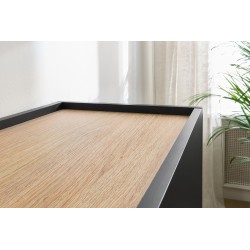 Szafka RTV Desin 120 cm - czarny mat / dąb nagano Szafka RTV Desin 120 cm - czarny mat / dąb nagano