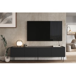 Szafka RTV Desin 220 cm - czarny mat / dąb nagano Szafka RTV Desin 220 cm - czarny mat / dąb nagano
