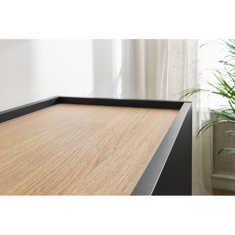 Szafka RTV Desin 220 cm - czarny mat / dąb nagano Szafka RTV Desin 220 cm - czarny mat / dąb nagano