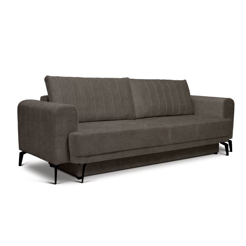 Kanapa rozkładana Luzano - brązowy wewet hydrofobowy Zetta 293