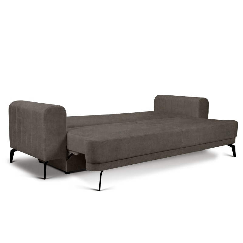 Kanapa rozkładana Luzano - brązowy wewet hydrofobowy Zetta 293