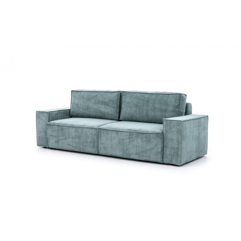 Kanapa z funkcją spania Flabio - niebieski sztruks łatwoczyszczący Anafi 8