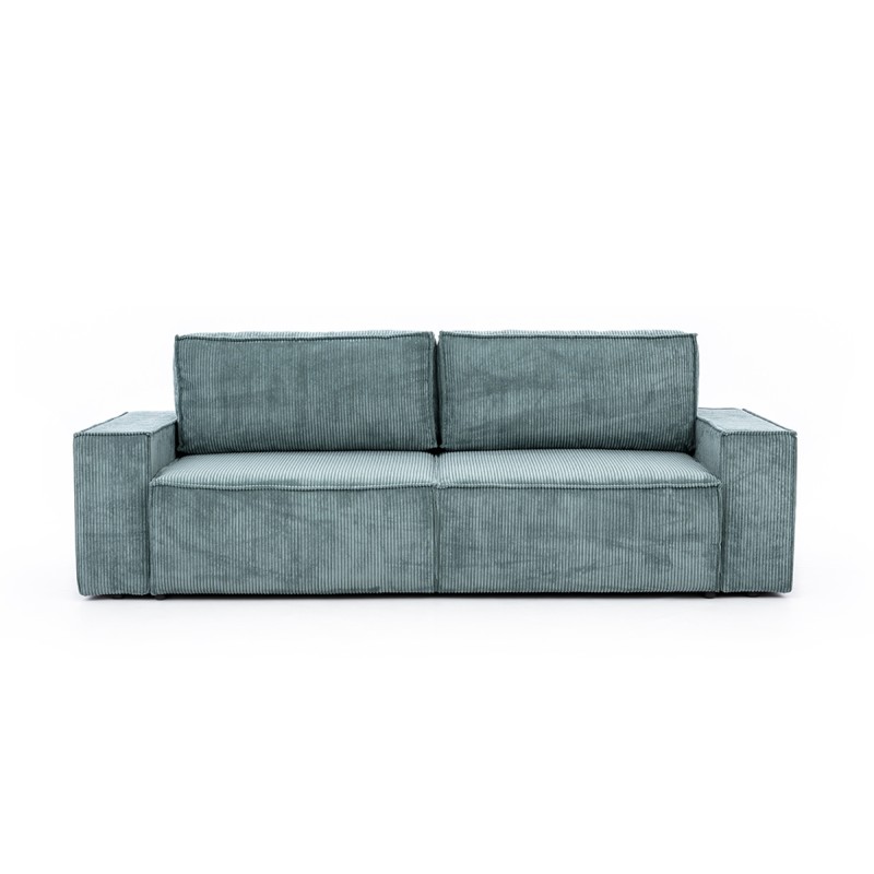 Kanapa z funkcją spania Flabio - niebieski sztruks łatwoczyszczący Anafi 8