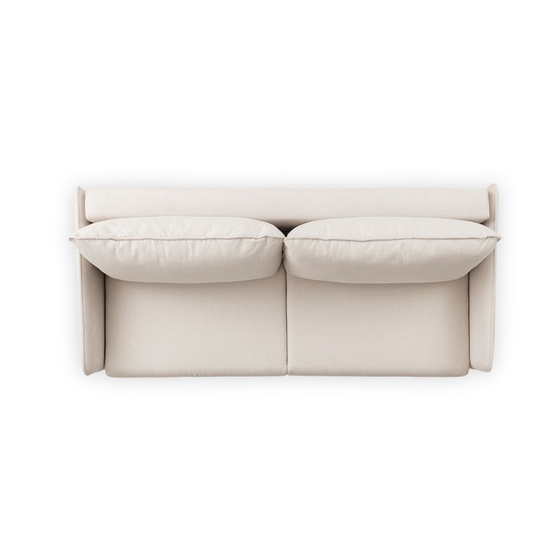 Kanapa z funkcją spania Taila - beżowa plecionka Loft 01 / złote nogi Kanapa z funkcją spania Taila - beżowa plecionka Loft 01 / złote nogi