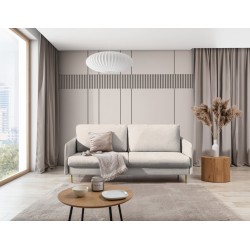 Kanapa z funkcją spania Taila - beżowa plecionka Loft 01 / złote nogi Kanapa z funkcją spania Taila - beżowa plecionka Loft 01 / złote nogi