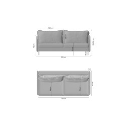 Kanapa z funkcją spania Taila - beżowa plecionka Loft 01 / złote nogi Kanapa z funkcją spania Taila - beżowa plecionka Loft 01 / złote nogi