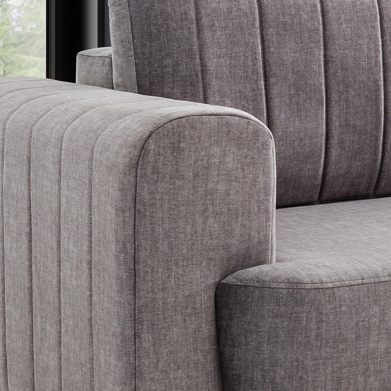 Kanapa Luzano z funkcją spania - szary welur Vogue 14