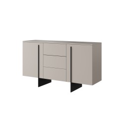 Komoda Larena 150 cm - kaszmir, czarne nóżki