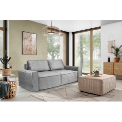 Kanapa z funkcją spania Flabio - szary welur Vogue 14 Silver Kanapa z funkcją spania Flabio - szary welur Vogue 14 Silver