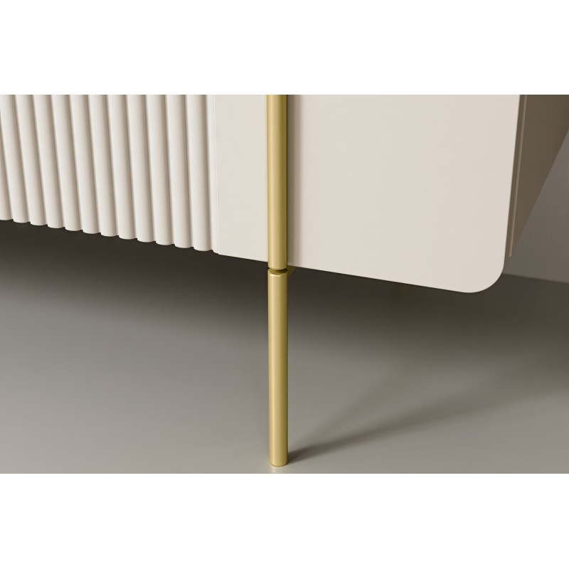 Szafka RTV Malmi 150 cm - kaszmir / crema bianca / złote nóżki Szafka RTV Malmi 150 cm - kaszmir / crema bianca / złote nóżki