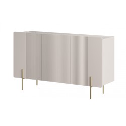 Komoda Malmi 150 cm - kaszmir, crema bianca, złote nóżki