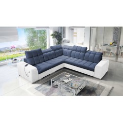 Prisma III corner sofa with sleeping function and USB port – comfort and style in one piece of furniture Prisma III corner sofa with sleeping function and USB port – comfort and style in one piece of furniture