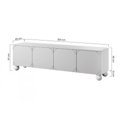 Szafka RTV Sonatia II 200 cm - oliwka, nowoczesny design Szafka RTV Sonatia II 200 cm - oliwka, nowoczesny design