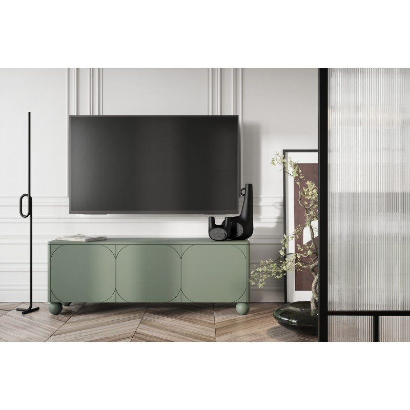 Szafka RTV Sonatia II 150 cm - oliwka, nowoczesny design Szafka RTV Sonatia II 150 cm - oliwka, nowoczesny design