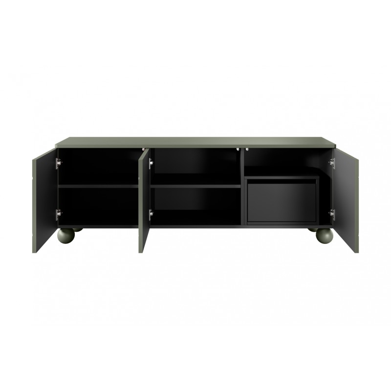 Szafka RTV Sonatia II 150 cm - oliwka, nowoczesny design Szafka RTV Sonatia II 150 cm - oliwka, nowoczesny design