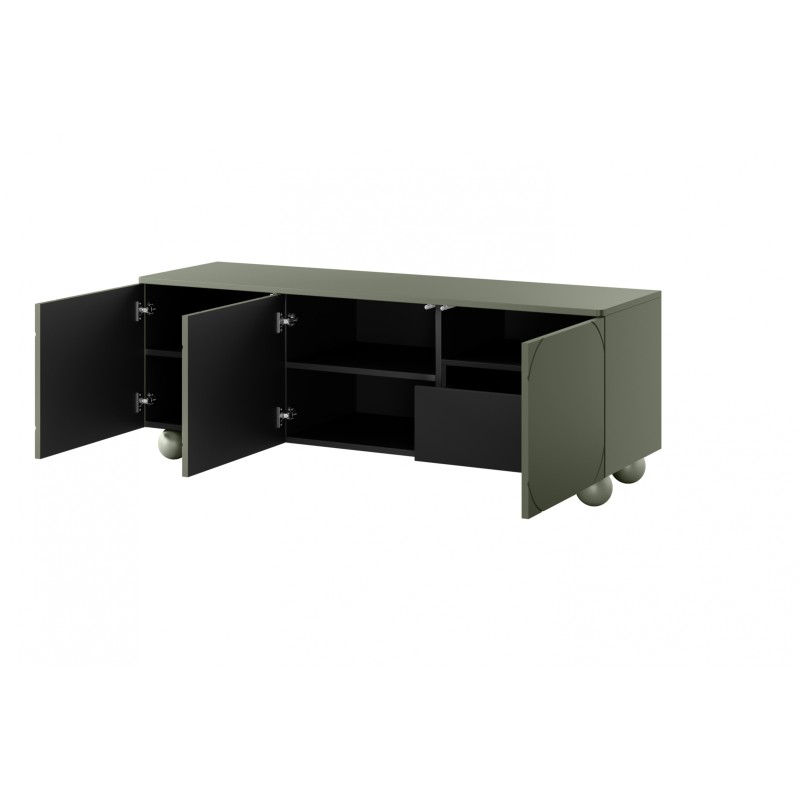 Szafka RTV Sonatia II 150 cm - oliwka, nowoczesny design Szafka RTV Sonatia II 150 cm - oliwka, nowoczesny design