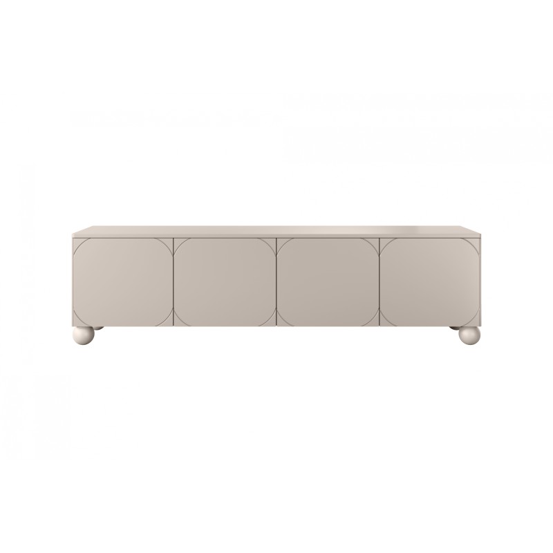 Szafka RTV Sonatia II 200 cm czterodrzwiowa z ukrytą szufladą - kaszmir