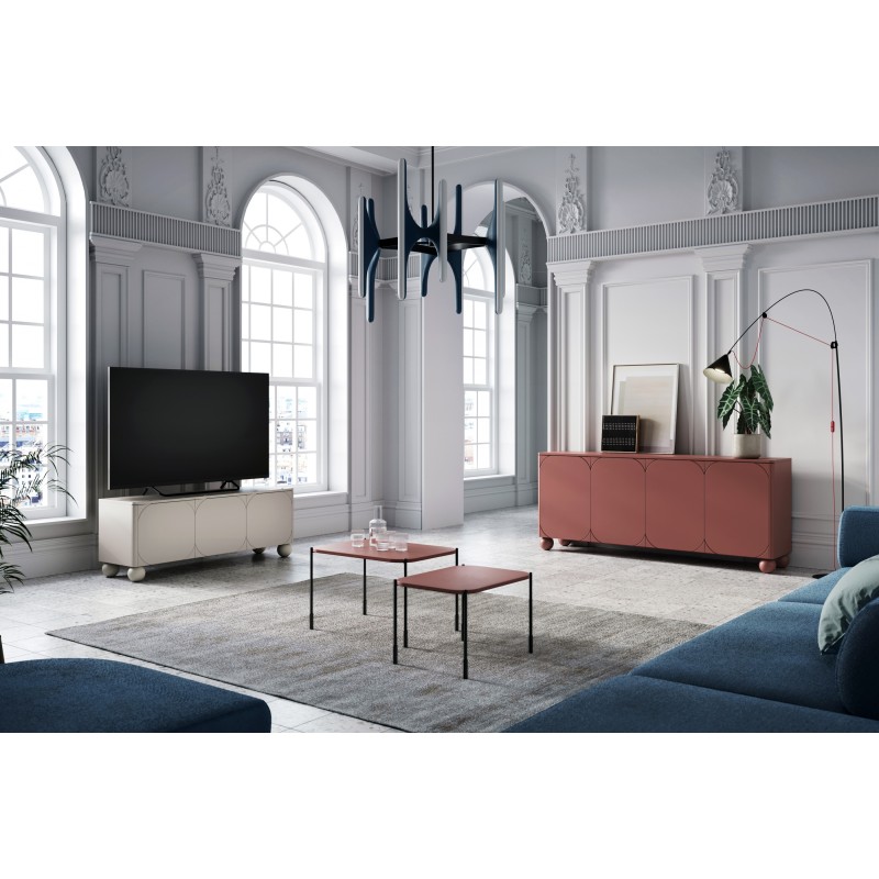 Szafka RTV Sonatia II 150 cm - kaszmir, nowoczesny design Szafka RTV Sonatia II 150 cm - kaszmir, nowoczesny design