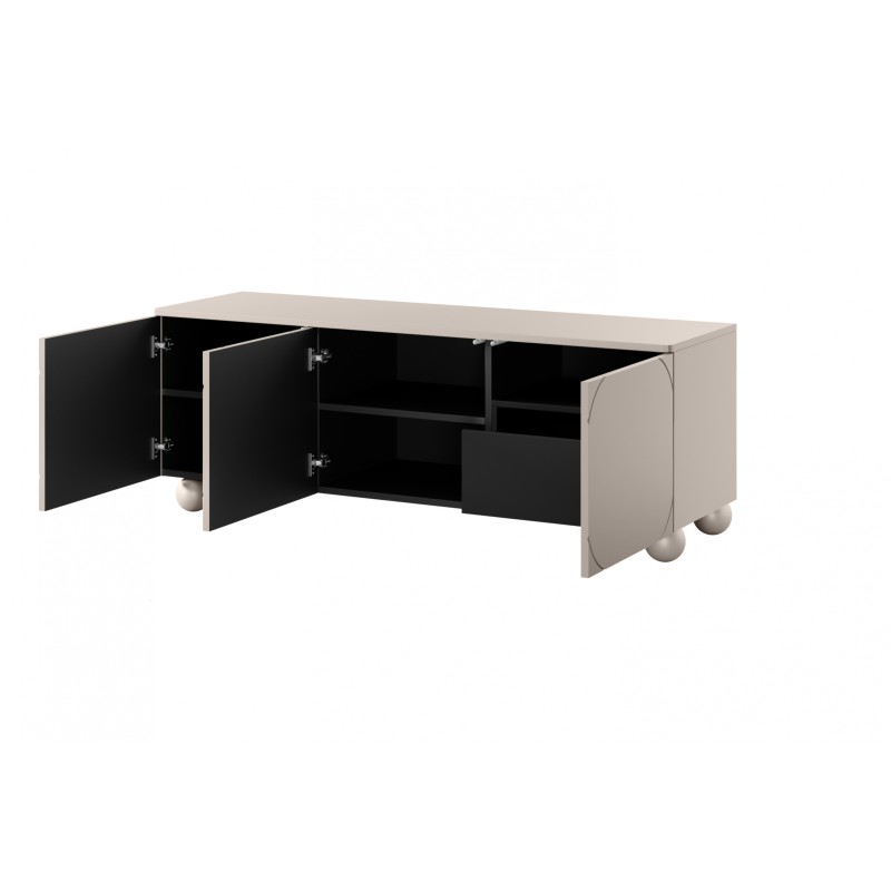 Szafka RTV Sonatia II 150 cm - kaszmir, nowoczesny design Szafka RTV Sonatia II 150 cm - kaszmir, nowoczesny design