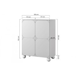 Kredens dwudrzwiowy Sonatia II 120 cm - burgund Kredens dwudrzwiowy Sonatia II 120 cm - burgund