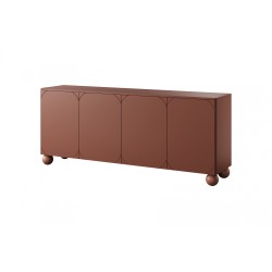Komoda Sonatia II 200 cm czterodrzwiowa burgund