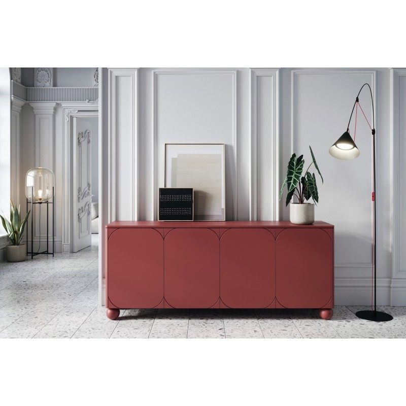 Komoda Sonatia II 200 cm czterodrzwiowa burgund Komoda Sonatia II 200 cm czterodrzwiowa burgund