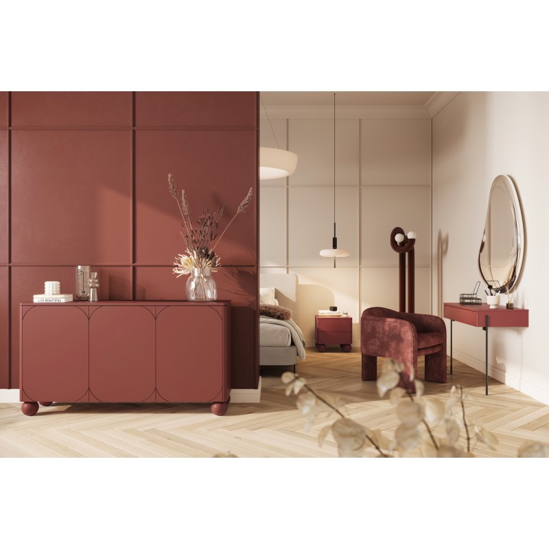 Komoda Sonatia II 150 cm burgund - elegancja i Komoda Sonatia II 150 cm burgund - elegancja i