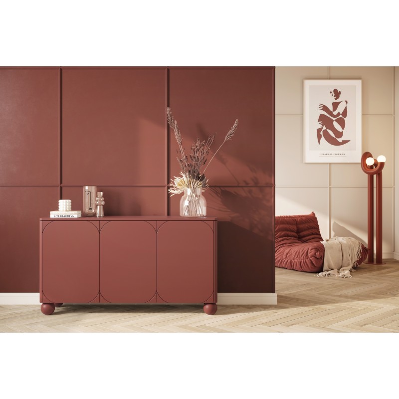 Komoda Sonatia II 150 cm burgund - elegancja i Komoda Sonatia II 150 cm burgund - elegancja i