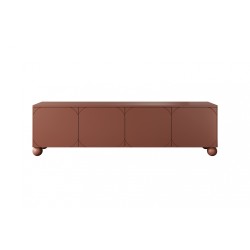 Szafka RTV Sonatia II 200 cm czterodrzwiowa z dwoma ukrytymi szufladami - burgund Szafka RTV Sonatia II 200 cm czterodrzwiowa z dwoma ukrytymi szufladami - burgund