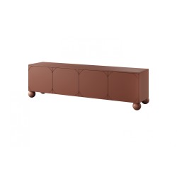Szafka RTV Sonatia II 200 cm burgund - elegancja i