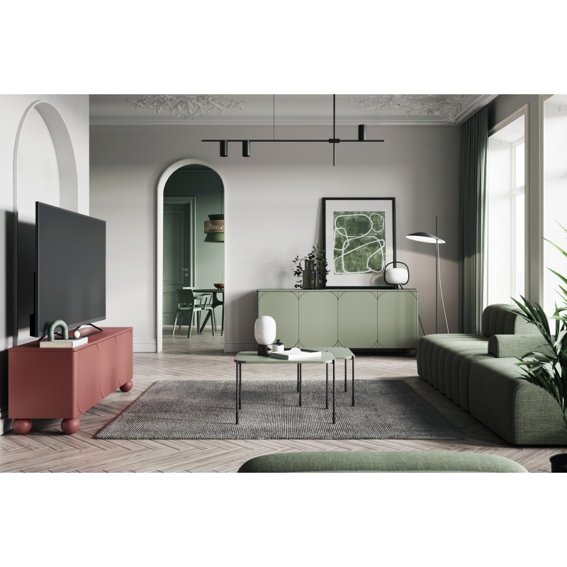 Szafka RTV Sonatia II 150 cm burgund - elegancja i Szafka RTV Sonatia II 150 cm burgund - elegancja i
