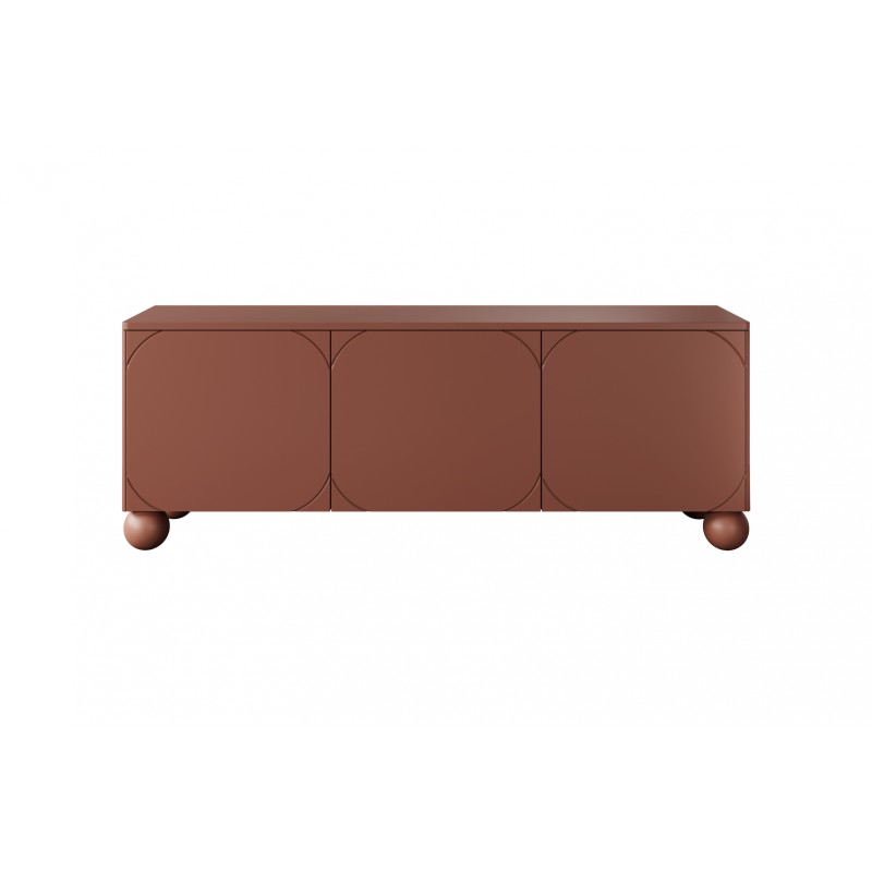 Szafka RTV Sonatia II 150 cm burgund - elegancja i Szafka RTV Sonatia II 150 cm burgund - elegancja i