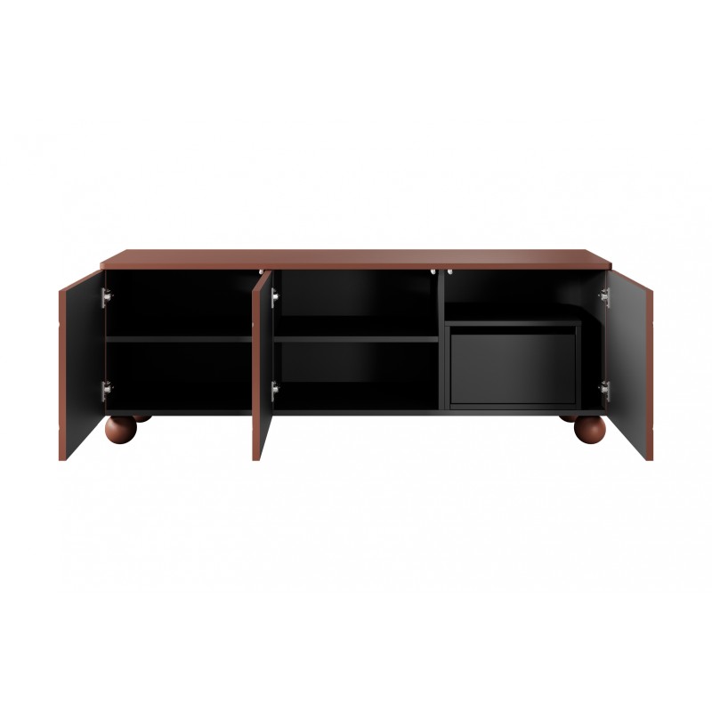 Szafka RTV Sonatia II 150 cm burgund - elegancja i Szafka RTV Sonatia II 150 cm burgund - elegancja i