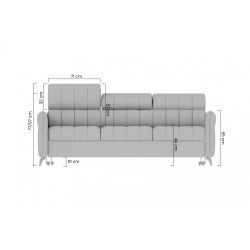 Sofa trzyosobowa z funkcją spania Elarias