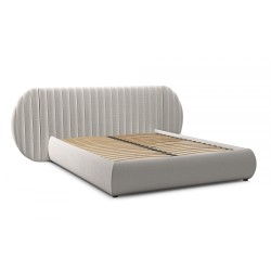 Łóżko sypialniane Galin 140x200 - beżowa tkanina