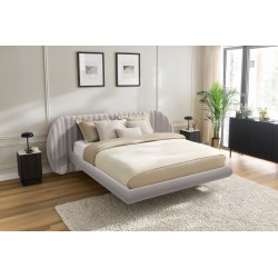 Łóżko sypialniane lewitujące Galin 140x200 - beżowe Łóżko sypialniane lewitujące Galin 140x200 - beżowe